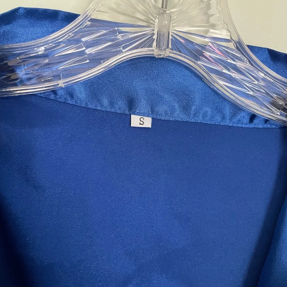 BLUE SILK ROBE - Picture 4 of 5